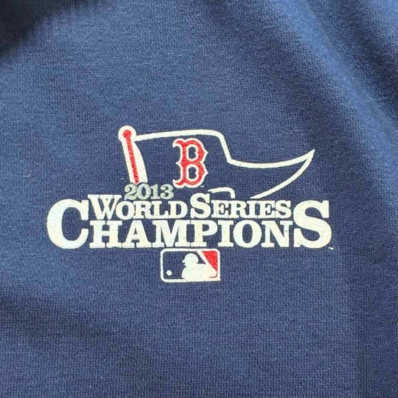 Majestic Vtg Boston Red Sox 2013 World Series Full Zip Jacket Blue Size Mens XL - Picture 3 of 10